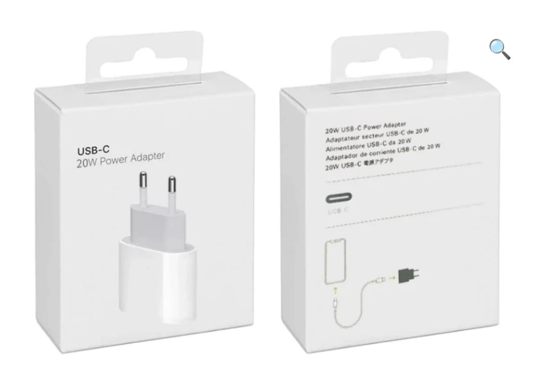 Adaptador iPhone Tipo C 20w Carga rápida