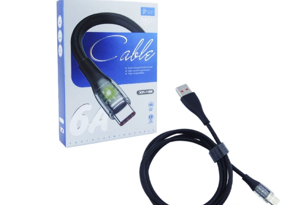 Cable de Carga Rápida USB a Tipo C 6A con Luz