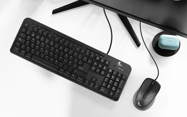 Dúo de mouse y teclado multimedia en español XTK-301S
