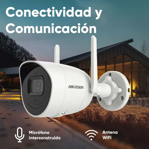 CAMARA IP BULLET FULL HD 2MP WIFI LENTE 2.8MM IR30MTS C/AUDIO IP66 DS-2CV2021G2-IDW