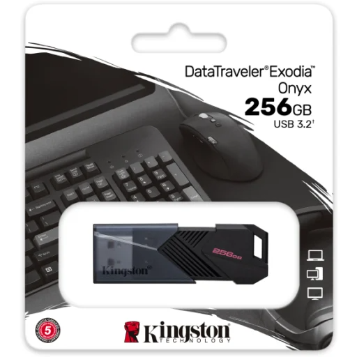 Pendrive Kingston DataTraveler Exodia Onyx de 256GB (USB 3.2, Negro) dtxon/256gb