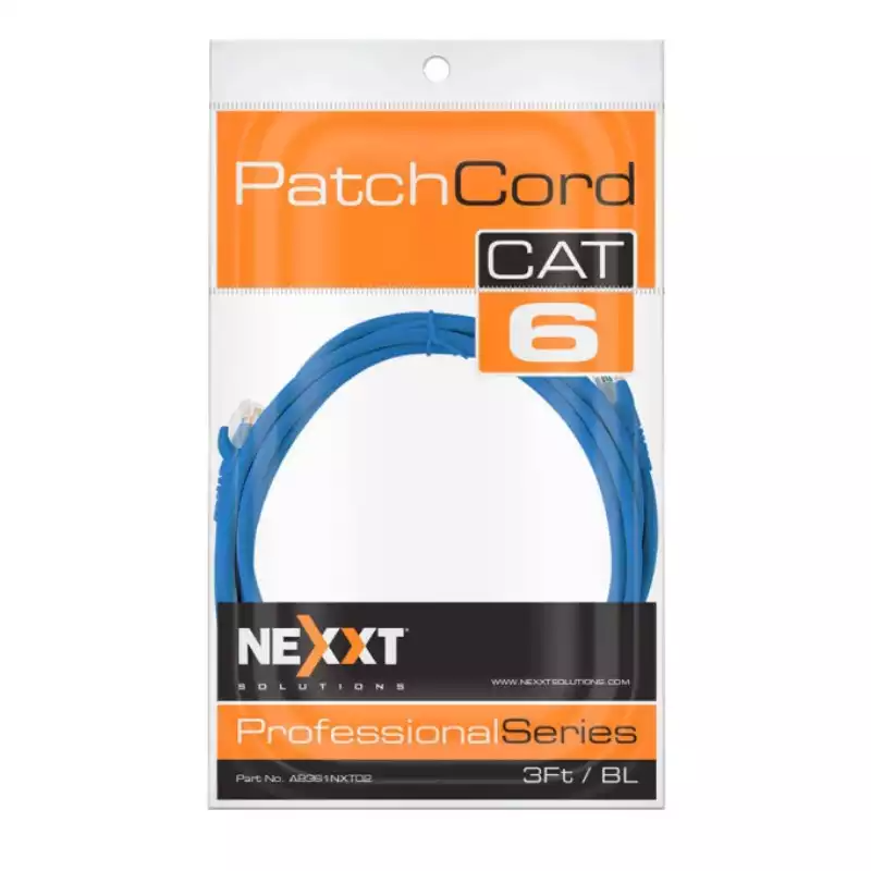 Patch Cord CAT 6A NEXXT SFTP LSZH Azul 0,9 m