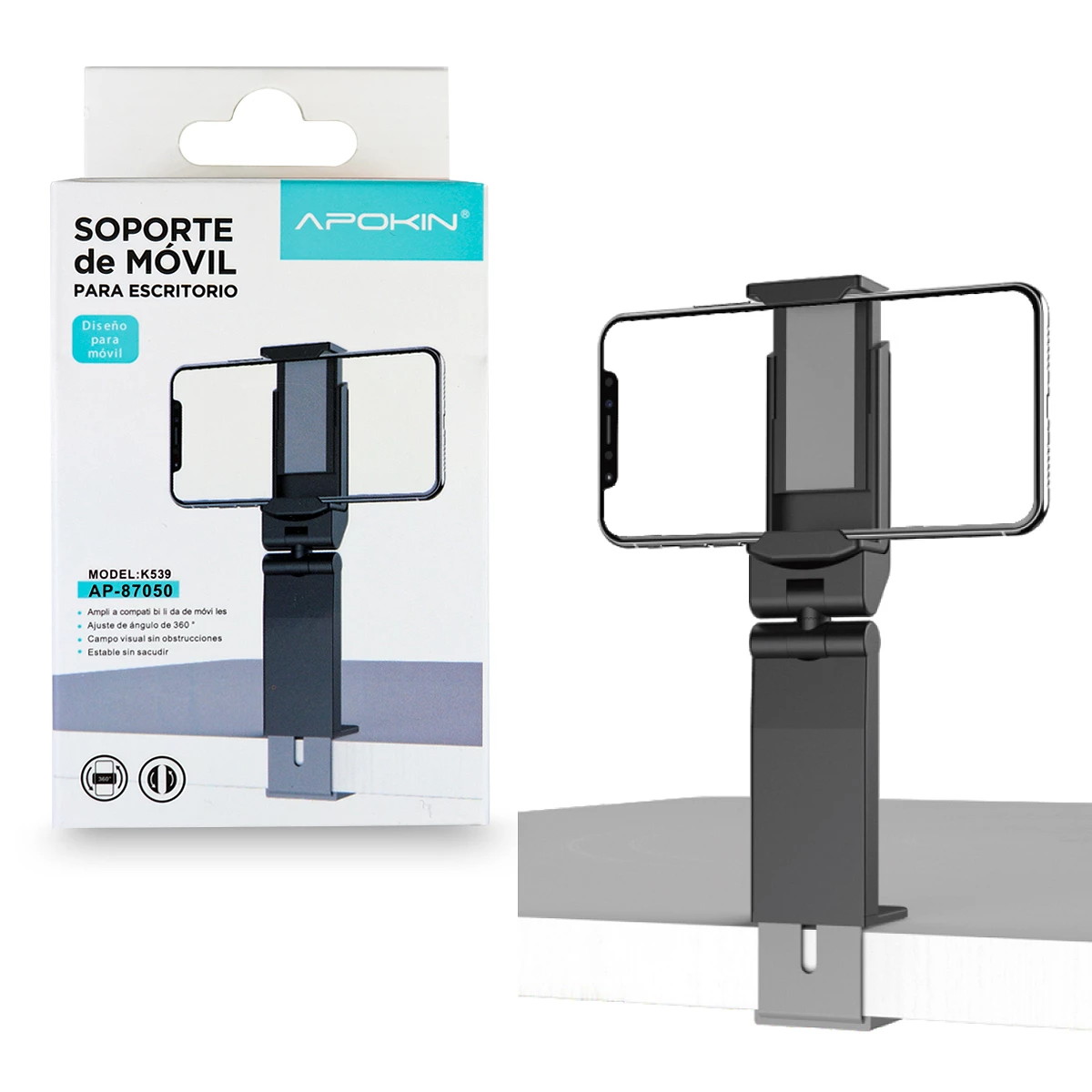 Soporte Pinza Sobre Mesa para Movil K539