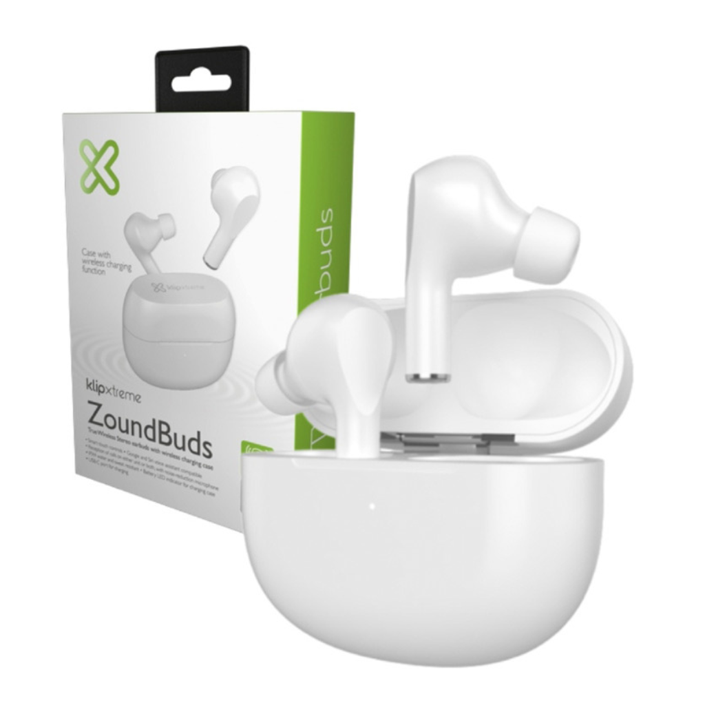 Audífonos Klip Xtreme Tws Zoundbuds Bluetooth blanco