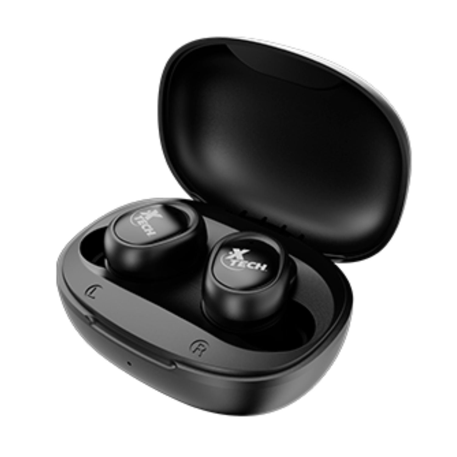 Audífonos True Wireless Xtech XTH-701, Bluetooth 5.1, Carga USB-C, Negro