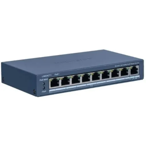 Switch Hikvision DS-3E1309P-EI/M, 8 puertos 100 Mbps Ethernet Smart POE