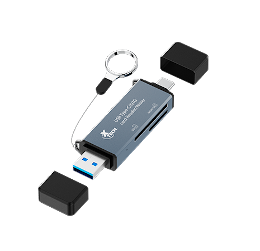 Lector de tarjetas 2 en 1 USB-C® / USB 3.0 OTG XTC-581 xtech