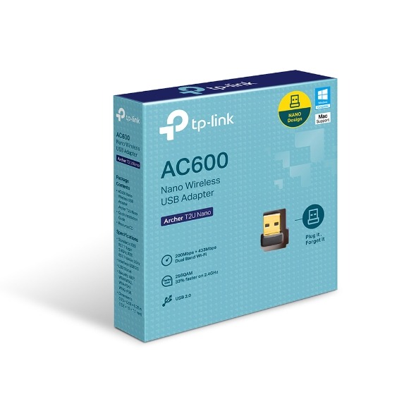 Archer T2U Nano Adaptador inalámbrico Nano USB de doble banda AC600