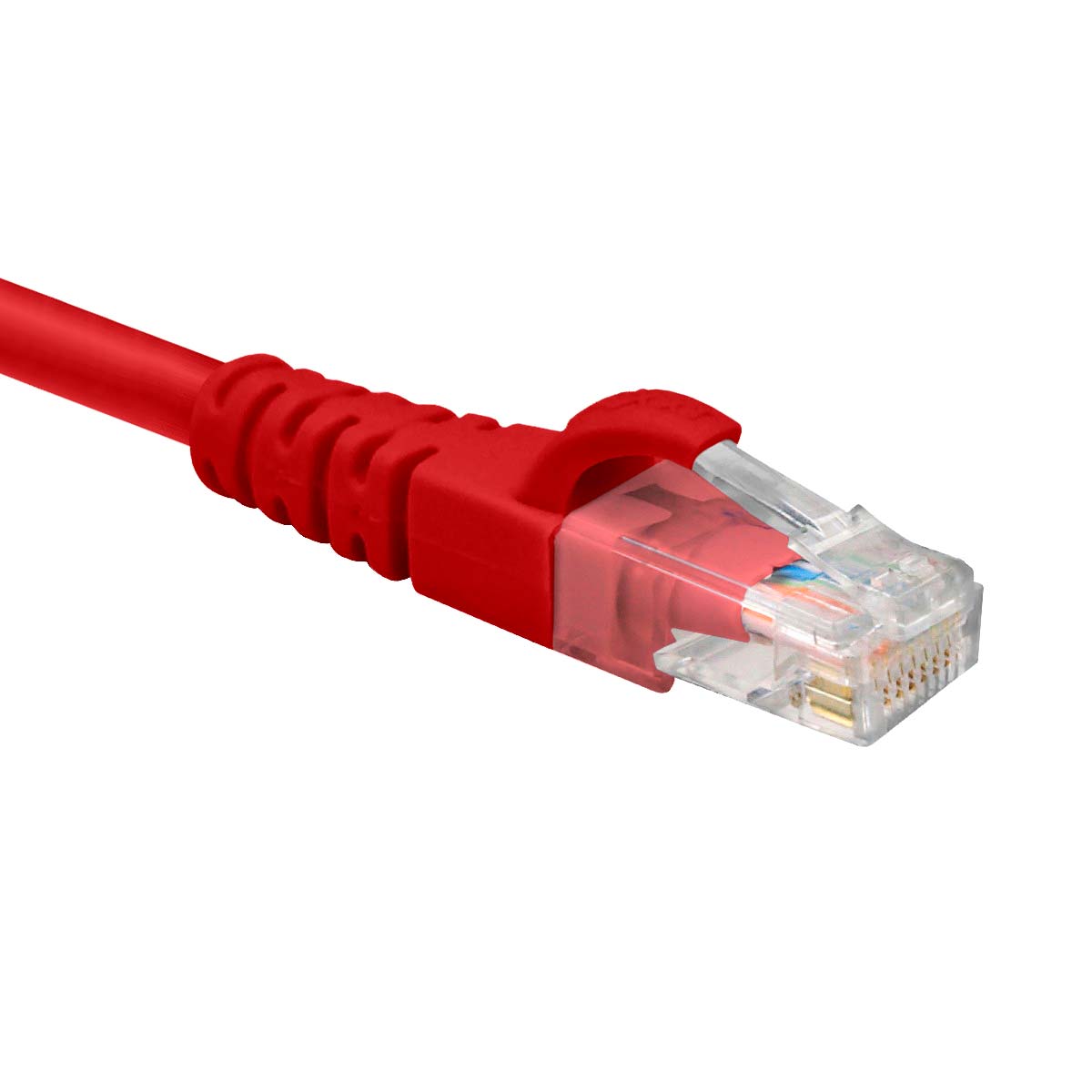 Cable patch cords rojo Cat.6A UTP, multifilar, con revestimiento tipo CM NEXXT