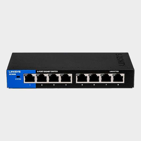 Switch Linksys SE3008 8XRJ-45 10/100/1000 Mbps 8 puertos