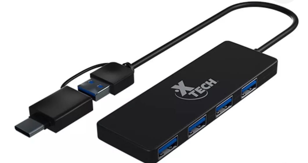 HUB XTC390  ADAPTADOR USB-C Y USB-A 4 PUERTOS