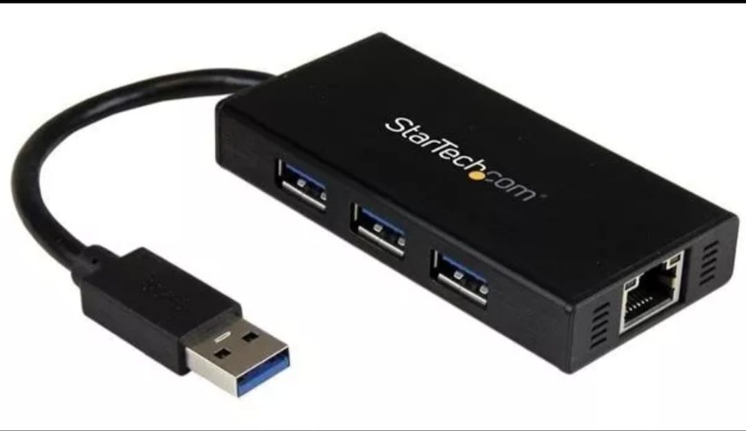 HUB ADAPTADOR USB 3.0 ALUMINIO CON RED ETHERNET GIGABIT