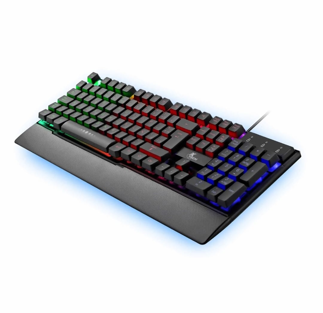 TECLADO ALAMBRICO CON LUCES XTECH XTK510S