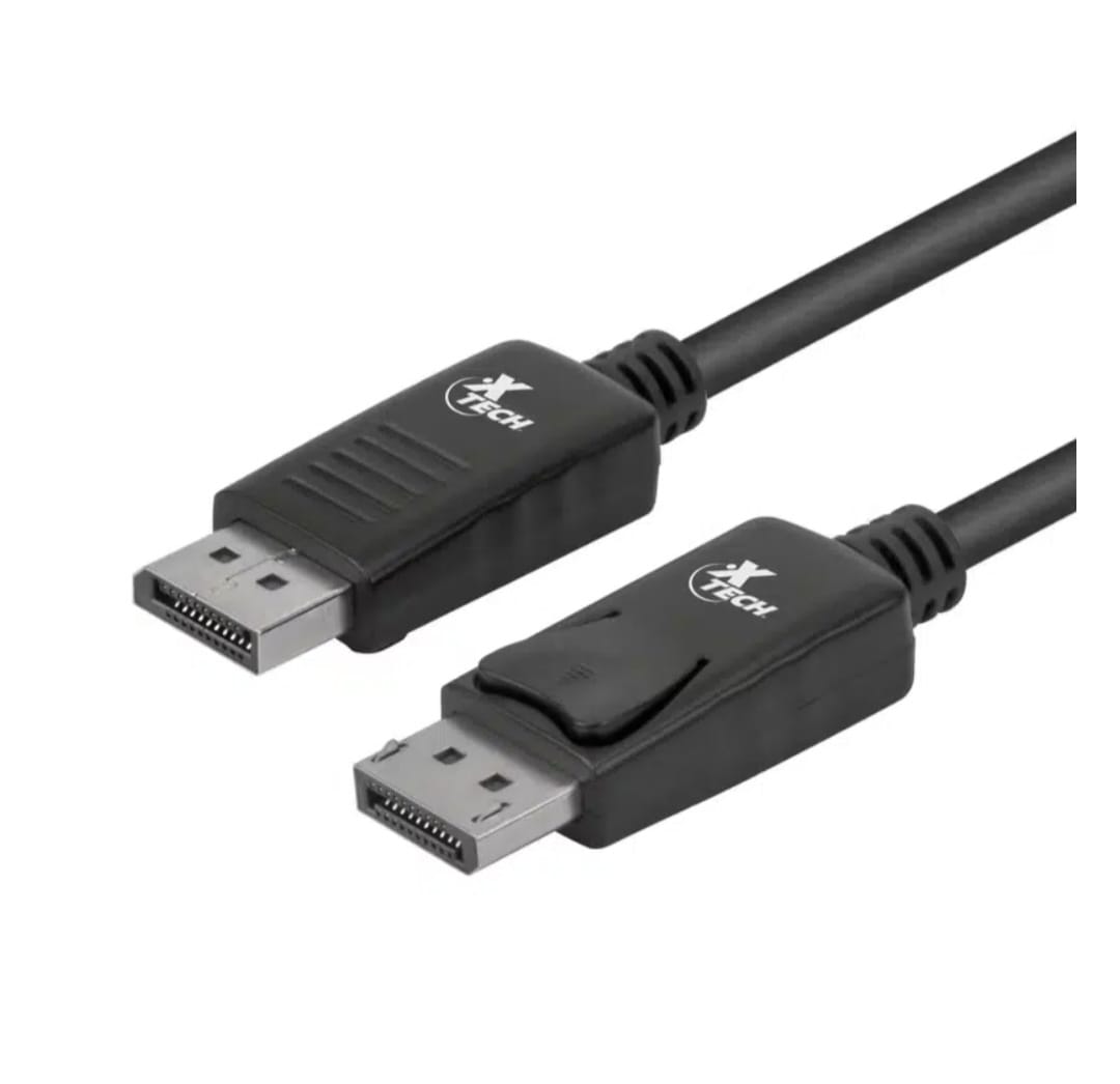 Cable Xtech DisplayPort Macho a DisplayPort Macho (1.8 metros, Negro)