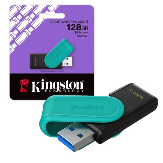 Kingston Usb Datatraveler Exodia S 128 Gb Usb-a 3.2 Gen 1