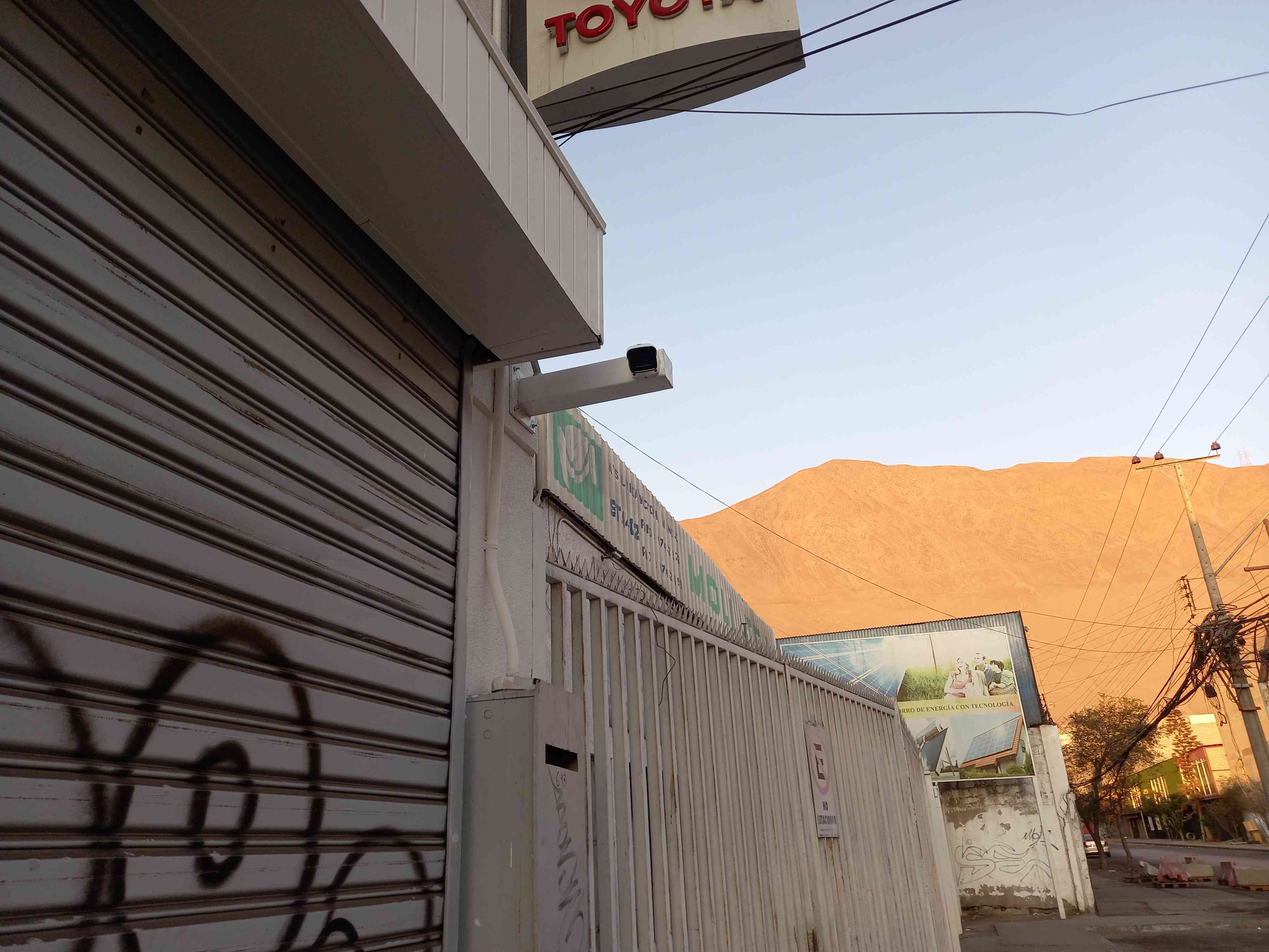Instalación de cámaras de seguridad realizada por Cisven en Iquique